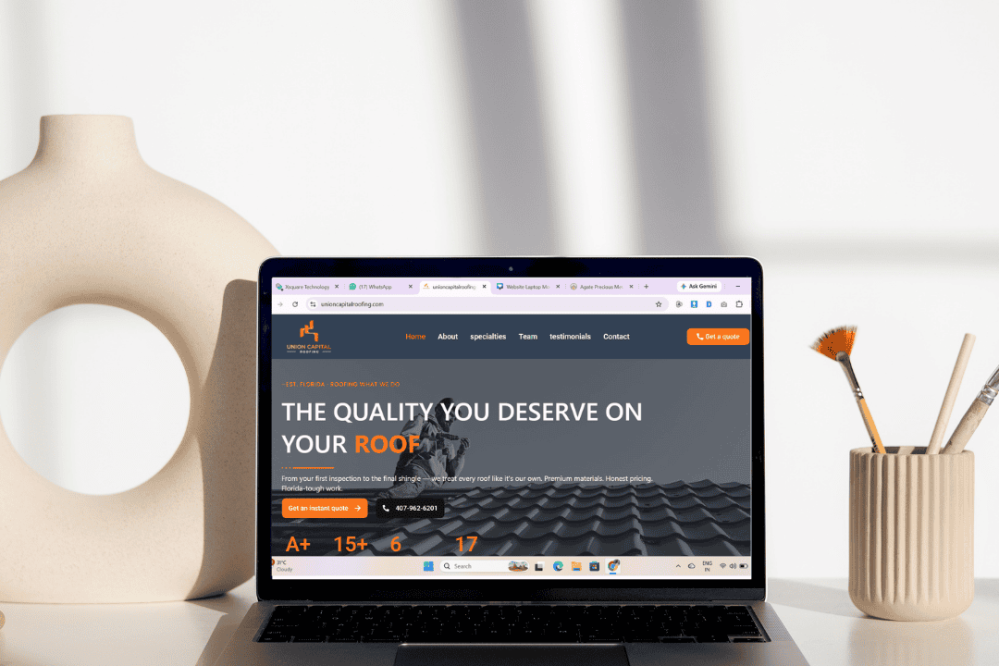 Website Laptop Mockup Instagram Post